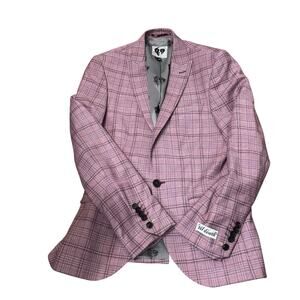 Twisted Tailor Blazer Mens 36R Suchet Dinner Jacket Party Skull Lining Lilac